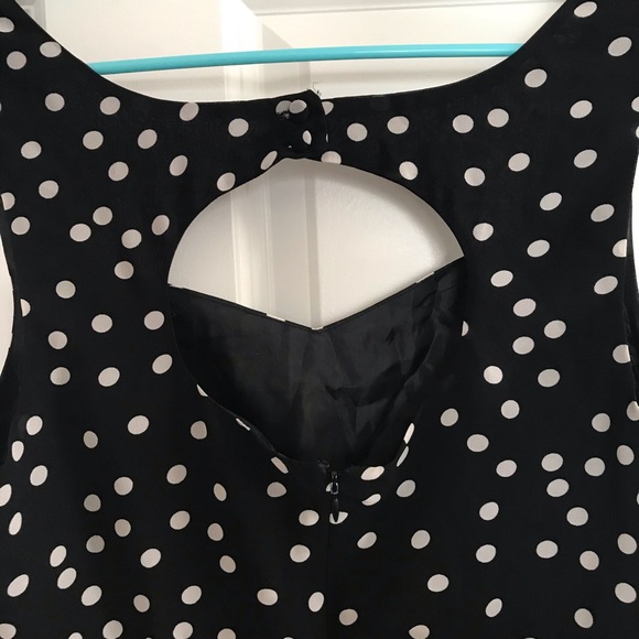 F21 Sweetheart polka dot chiffon like mini dress - Picture 3 of 3